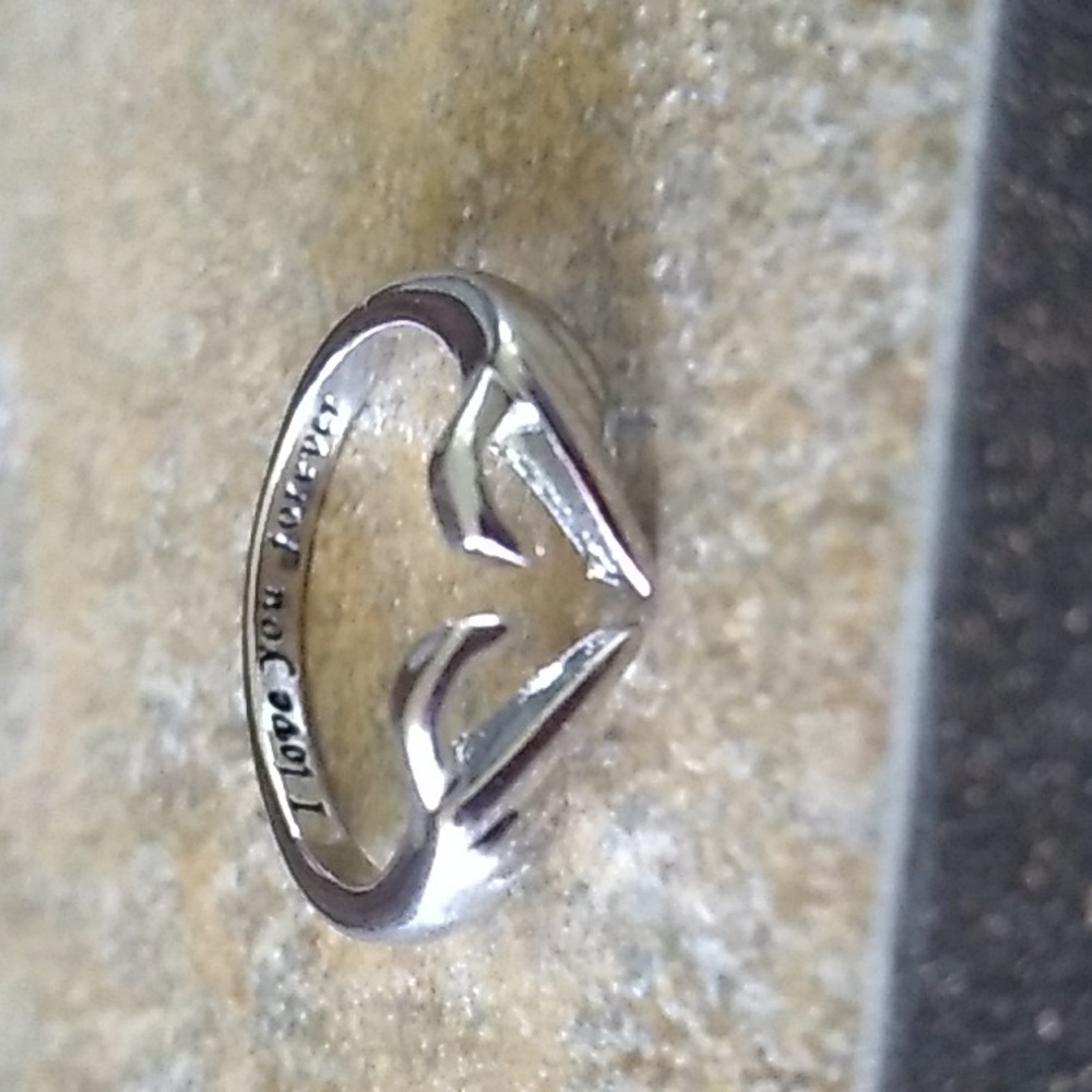 Silver Heart Promise Adjustable Ring
